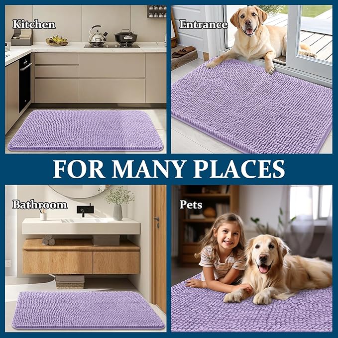 OLANLY Dog Door Mat for Muddy Paws 59x20, Absorbs Moisture and Dirt, Absorbent - Image 8