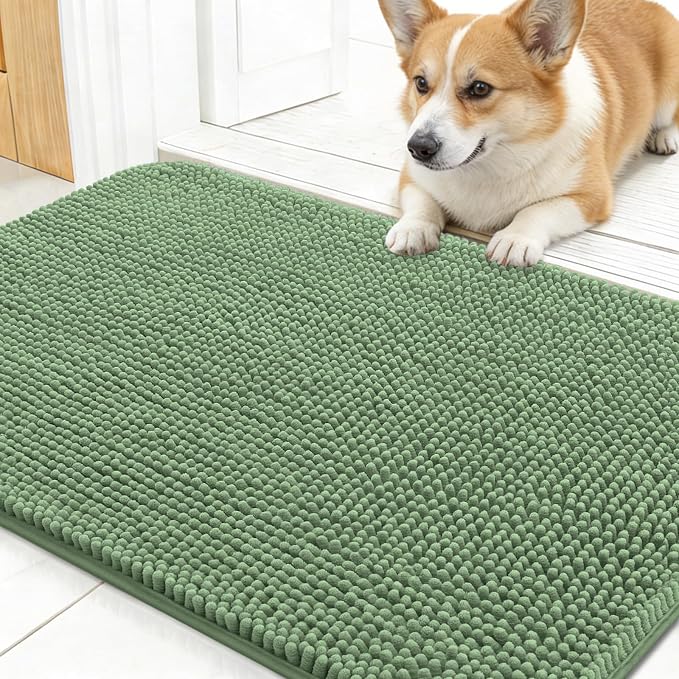 OLANLY Dog Door Mat for Muddy Paws 30x17, Absorbs Moisture and Dirt, Absorbent by OLANLY