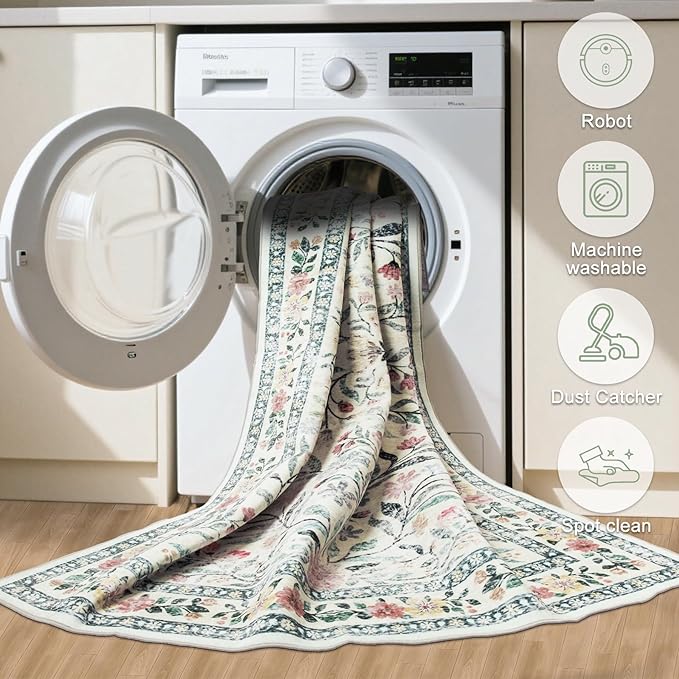 Runner Rug for Entryway: 2x5 Kitchen Rugs Non Slip Washable Ultra-Thin Soft - Image 8