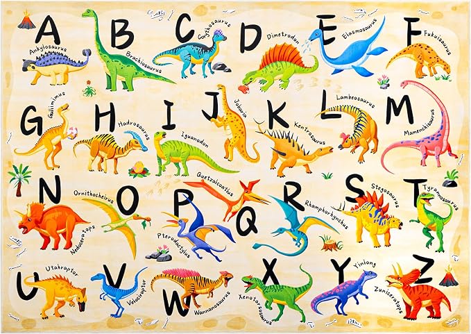 5x7 ABC Classroom Rug for Kids Playroom, Alphabet Rug - Image 4