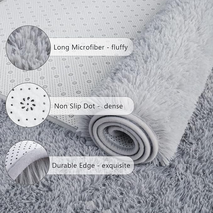 Chicrug Soft Runner Rugs for Bedroom Living Room Plush Fluffy Rug 2x7 Feet - Image 6