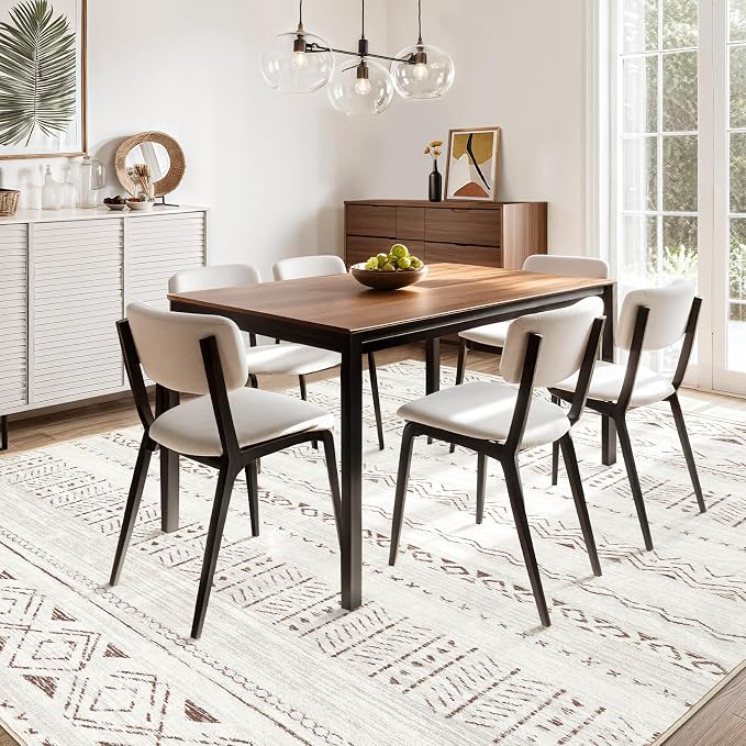 cotiled 7x9 Area Rugs Living Room Rug: Washable Boho Rugs - Image 9
