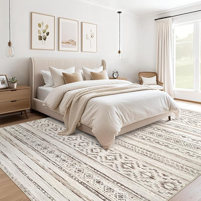 cotiled 8x10 Area Rugs Living Room Rug: Washable Boho Rugs - Image 3
