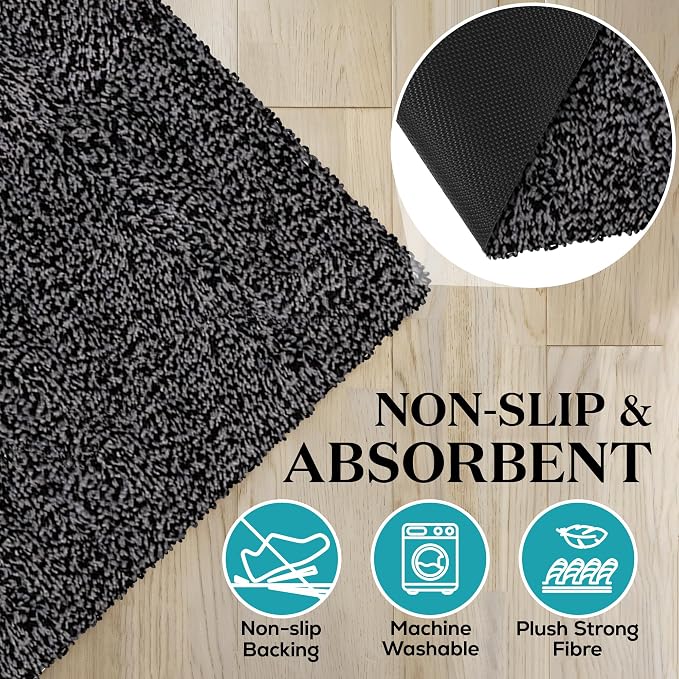 Premium Microfiber Indoor Door Mat – 36"x60" Washable Entry Mat, Waterproof - Image 4