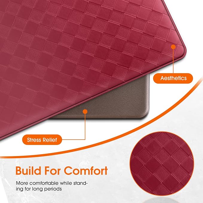 TranquilRelax 2-Piece Anti-Fatigue Kitchen Mats, Cushioned Non-Slip Waterproof - Image 6