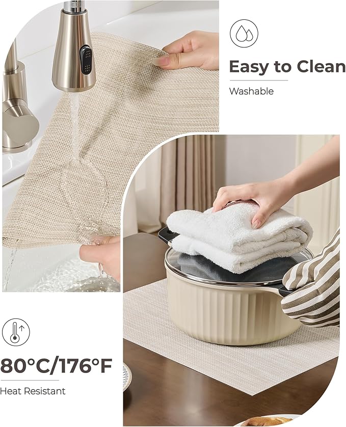 Leetaltree Beige White Placemats Set of 20 - Image 5