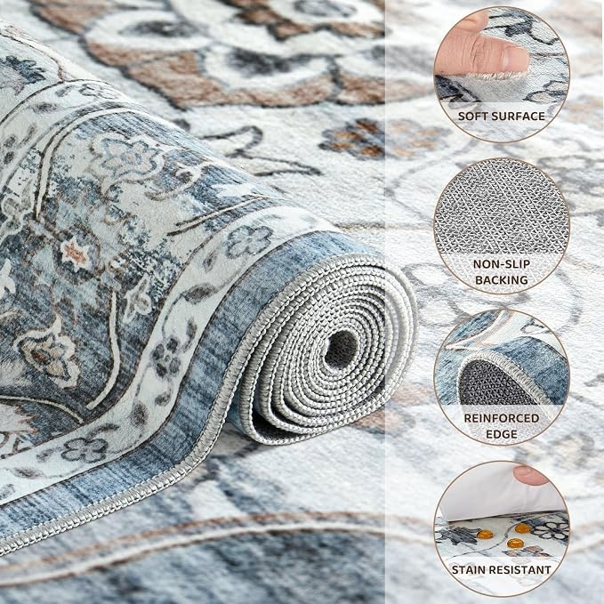 7x9 Washable Area Rug - Image 3
