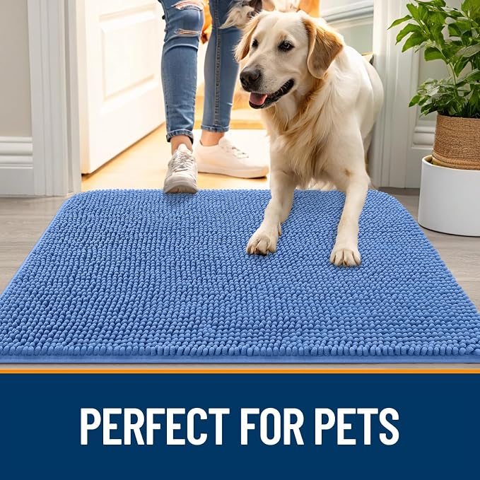 OLANLY Dog Door Mat for Muddy Paws 70x32, Absorbs Moisture and Dirt, Absorbent - Image 6