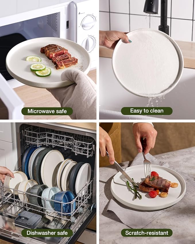 Famiware Star Ceramic Plates and Bowls Sets, Reactive Glaze Dishes - Image 7