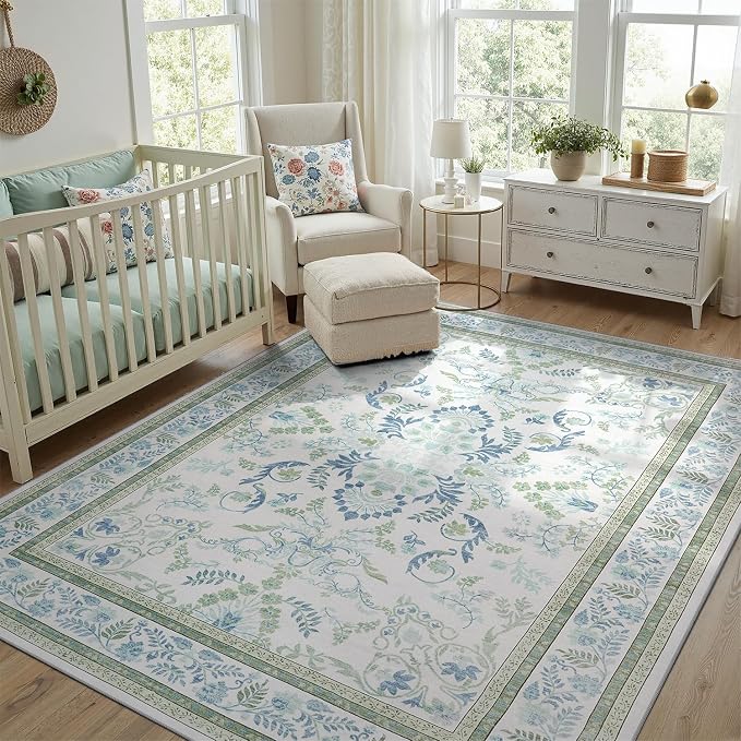 DCX Green 5x7 Rug, Kid & Pet Friendly - Image 3