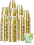 I00000 5oz 200 Pack Shot Glasses, Small Gold Glitter Disposable Plastic Cups by I00000