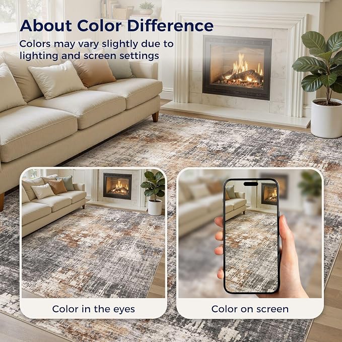 DMOYEST Square Area Rug Living Room Rugs - Image 5