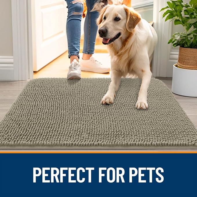 OLANLY Dog Door Mat for Muddy Paws 24x16, Absorbs Moisture and Dirt, Absorbent - Image 6