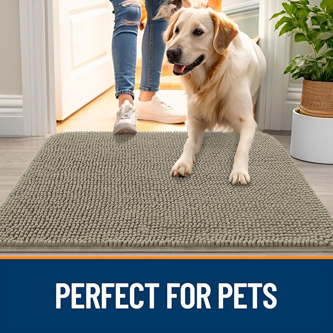OLANLY Dog Door Mat for Muddy Paws 70x24, Absorbs Moisture and Dirt, Absorbent - Image 6