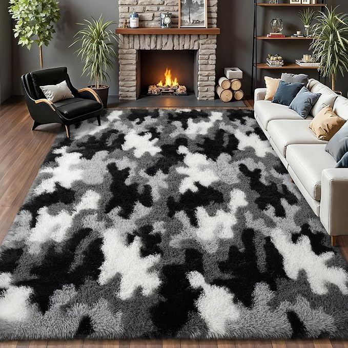 AROGAN Soft Fuzzy Kids Rugs for Girls Room Playroom 8x10 Feet, Fluffy Cute - Image 7