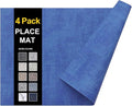 Faux Leather Heat Resistant Placemats 4 Packs, Waterproof Wipeable Dining PU by homing