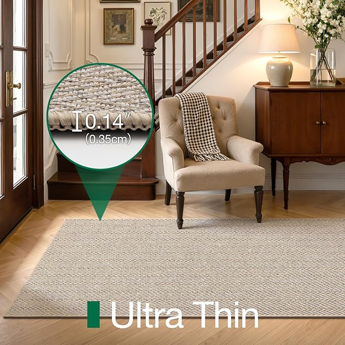 LUMI Ultra Thin Runner Rug for Hallway 2'x8', Non-Slip Entryway Rug - Image 3