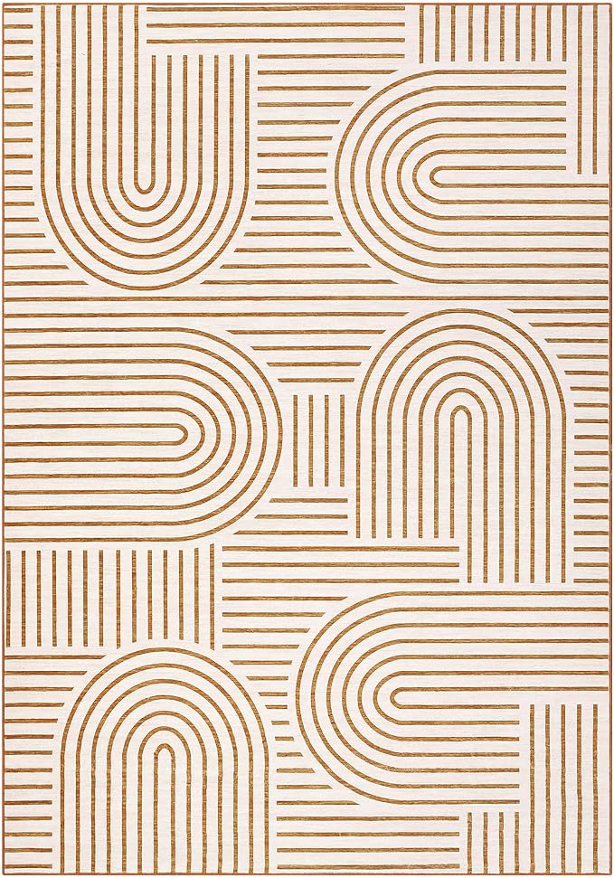 Washable Rug 2x3 Area Rugs for Entryway, Abstract Rug for Bedroom, Soft Rainbow - Image 5