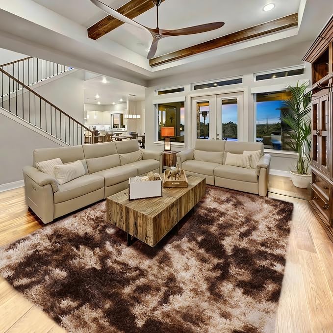 8x10 Area Rugs Living Room, Tie-dye Coffee Large Plush Fluffy Bedroom Carpet - Image 5