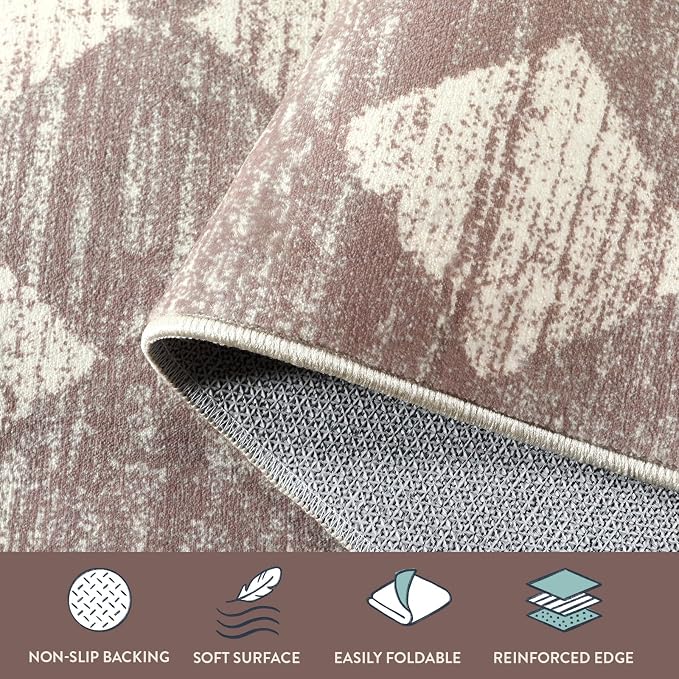 Lahome Zelie Machine Washable Rugs 6x9, Soft Beige Rugs - Image 6