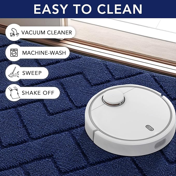 hicorfe Dirt Trapper Indoor Doormat, Non Slip Backing Washable Door Mats - Image 7