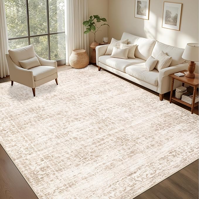 Area Rugs 10x12 Living Room Rug: Washable Rug Soft Vintage Boho Carpet Indoor - Image 2