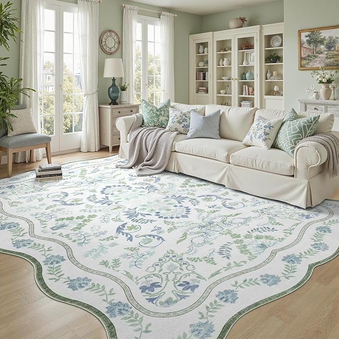 DCX Green and Blue 8x10 Rug, Kid & Pet Friendly - Image 3