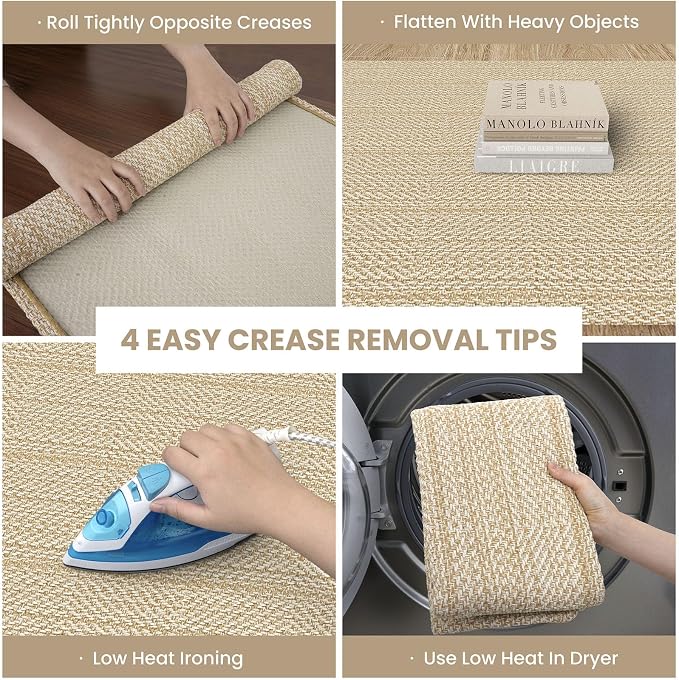 IOHOUZE Washable Runner Rug 3x8 Non Slip Rubber Backed Wide Hallway Runner - Image 4