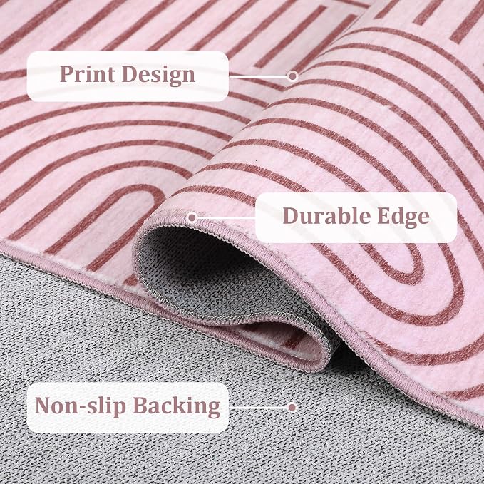 ROYHOME Modern Rug 2x6 Runners for Hallways, Abstract Kitchen Runner Rugs Non - Image 7