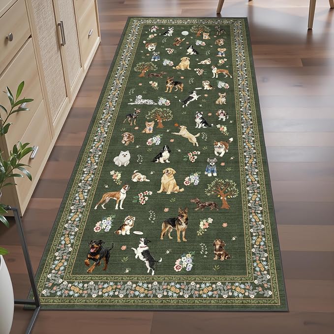 Runner Rug for Hallways Kitchen Rug 2x8, Non Slip Washable Dogs Rugs - Image 3