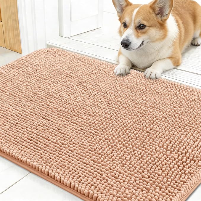 OLANLY Dog Door Mat for Muddy Paws 24x16, Absorbs Moisture and Dirt, Absorbent by OLANLY
