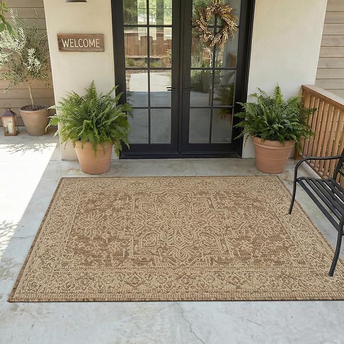 MontVoo-3x5 Outdoor Rug Porch Entryway Rug-Polypropylene Indoor Outdoor Rugs by MontVoo