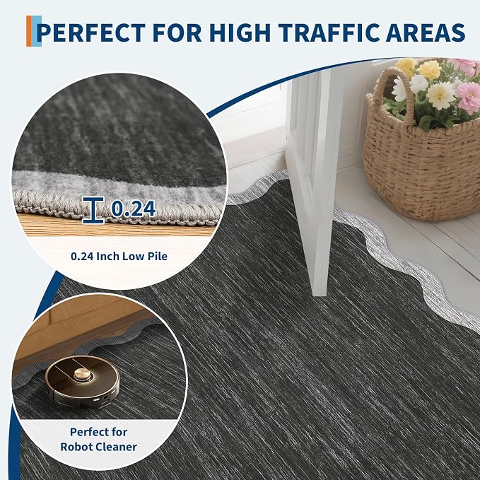 GarveeHome Scalloped Large Area Rug 10x13 Rug - Image 6