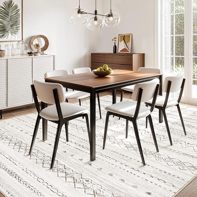 cotiled 6x9 Area Rugs Living Room Rug: Washable Boho Rugs - Image 8