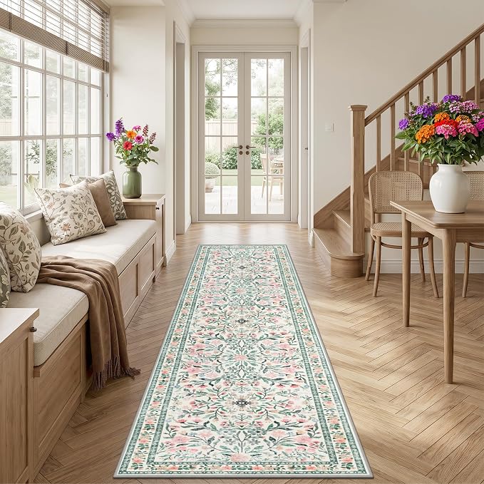 Runner Rug for Entryway: 2x5 Kitchen Rugs Non Slip Washable Ultra-Thin Soft - Image 3