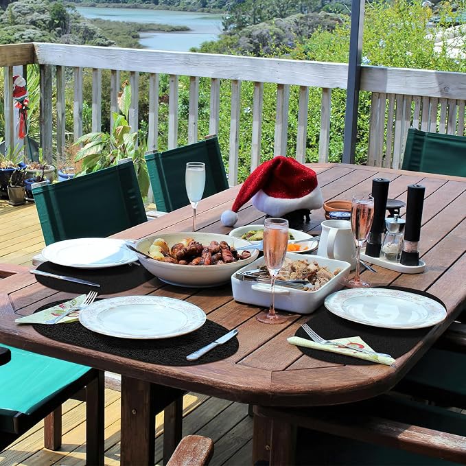 Placemats for Dining Table Set of 4 Non-Slip, Heat Resistant Leather Placemat - Image 7