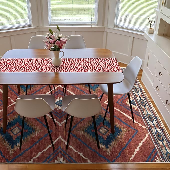 BESTSWEETIE Area Rug 2x4 Rug Machine Washable Non-Slip Low Pile Print Pattern - Image 6