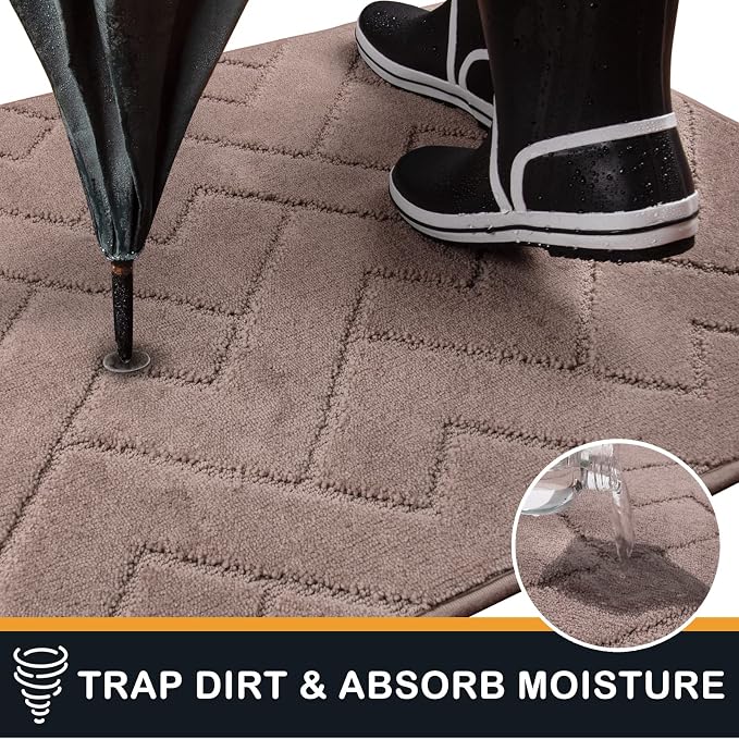 PURRUGS Dirt Trapping Door Mat 32" x 47", Non-Slip Machine Washable Entry Rug - Image 5