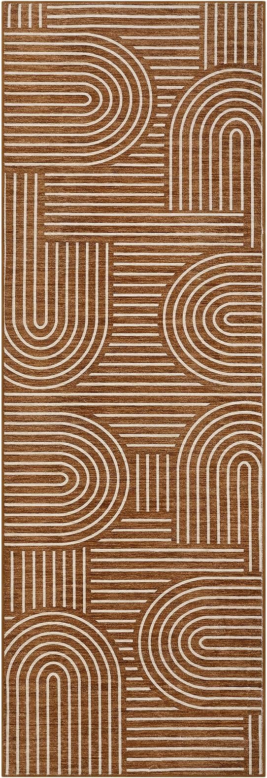 ROYHOME Modern Rug 2x6 Runners for Hallways, Abstract Kitchen Runner Rugs Non - Image 4