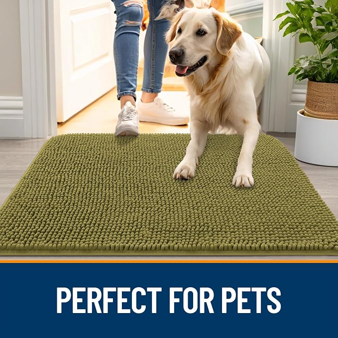OLANLY Dog Door Mat for Muddy Paws 54x32, Absorbs Moisture and Dirt, Absorbent - Image 6