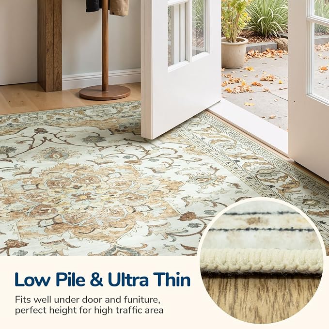 Lessymo Washable Area Rug for Living Room, 9x12 Large Rugs - Image 7
