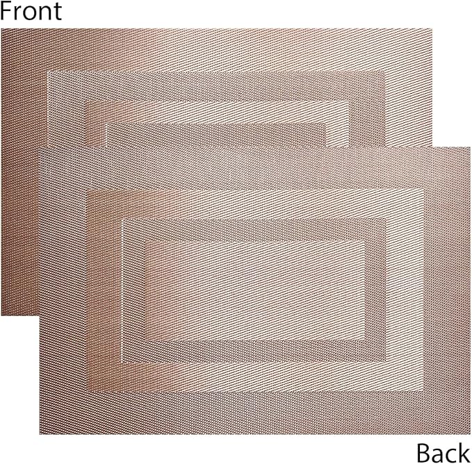 PIGCHCY Placemats Set of 8 Washable Durable Place Mats Vinyl Heat Resistant - Image 3