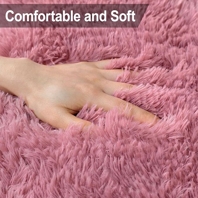 Soft Runner Rug for Bedroom Living Room, 3x10 ft Fluffy Blush Pink Rug for - Image 5