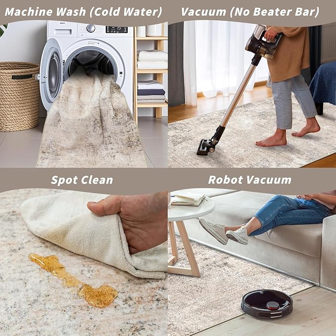 3x5 Washable Entryway Rug – Non-Slip Rubber Backed Small Area Rug - Image 8