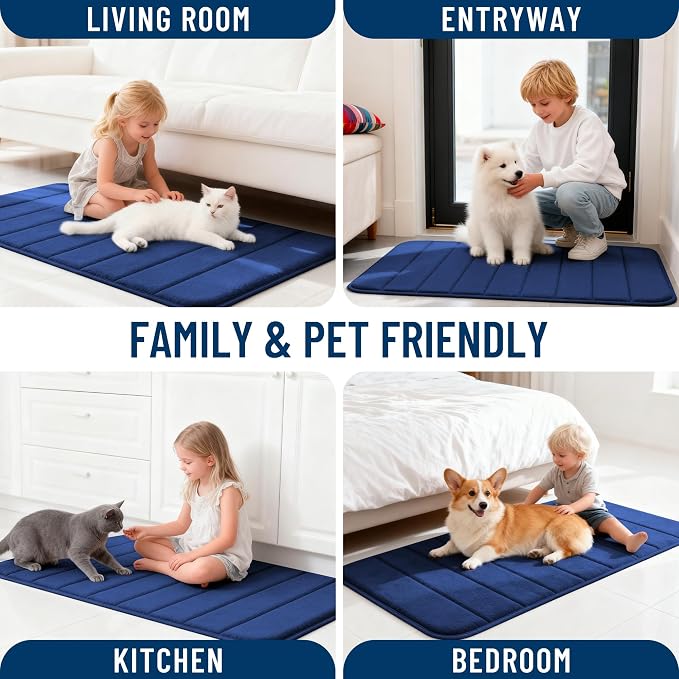 OLANLY Memory Foam Long Bathroom Rugs Runner 59x24, Super Soft Absorbent Bath - Image 9