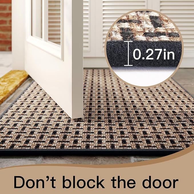 YDKGL Door Mat 17"x30", Dirt Resistant and Absorbent, Non-Slip Rubber Backing - Image 4