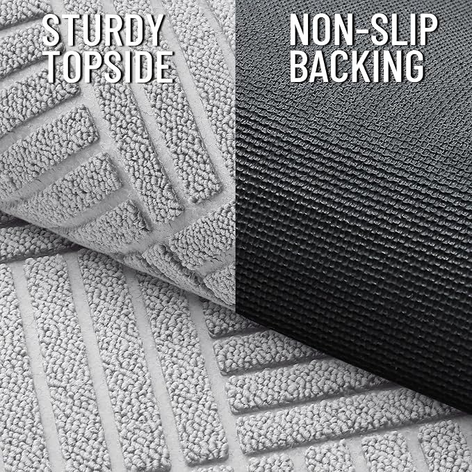 OLANLY Front Door Mat Outside Entrance 35x23, Heavy Duty Sturdy Natural Rubber - Image 3