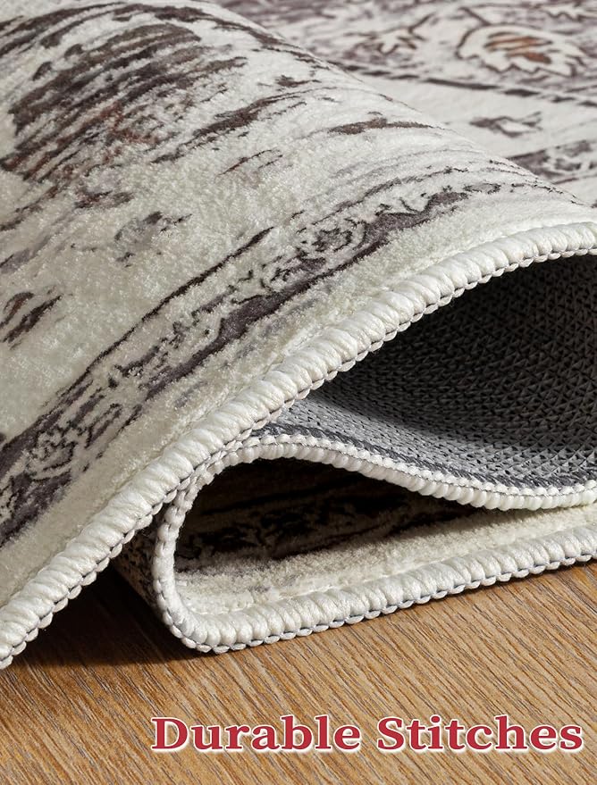 SERISSA Boho Washable Runner Rug, 2x5 Rug Non-Slip Vintage Earth Tone Hallway - Image 7