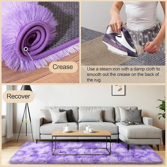 Mugorn 2x3 Rugs for Bedroom, Fluffy Area Rugs for Living Room, Soft Shag Kids - Image 6