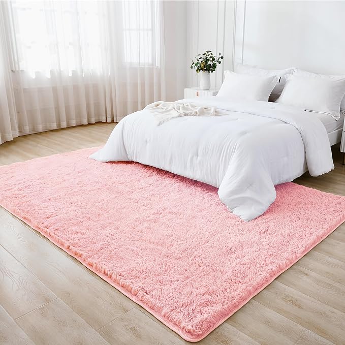Litanika 8x10 Shag Area Rug for Living Room Bedroom, Non-Shedding Modern Indoor - Image 3